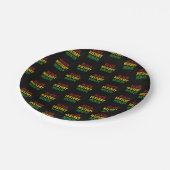 Assiettes En Carton HISTOIRE NOIRE MOIS Rouge Jaune Vert BHM (Angle)