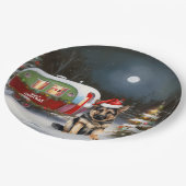 Assiettes En Carton Hiver Allemand Berger Caravane Noël Aventure (Angle)