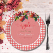 Assiettes En Carton Hiver festif plaid Apple thème Baby shower