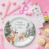 Assiettes En Carton Hiver Forêt de l'Onederland Animaux Premier annive (Fête)