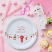 Assiettes En Carton Hiver Joyeux petit Noël Baby shower fille garçon (Fête)