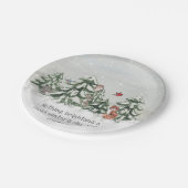 Assiettes En Carton Hiver Neige Bois Animaux Amis Fox Rabbit  (Angle)