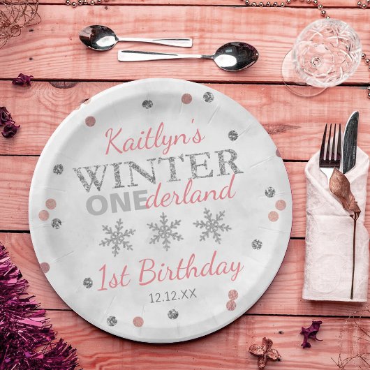Assiettes En Carton Hiver ONE derland 1er anniversaire