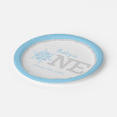 Assiettes En Carton Hiver ONE derland Blue Silver 1er Anniversaire (Angle)