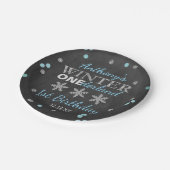 Assiettes En Carton Hiver ONE derland Chalkboard 1er anniversaire (Angle)