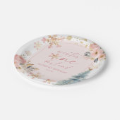 Assiettes En Carton Hiver Onederland Flocon de neige 1ère fête d'anniv (Angle)