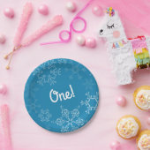 Assiettes En Carton Hiver Onederland Flocon de neige 1ère fête d'anniv (Fête)