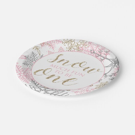 Assiettes En Carton Hiver Onederland Neige beaucoup amusant une assiet (Angle)