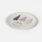 Assiettes En Carton Hiver Onederland Premier anniversaire Boho minimal (Angle)