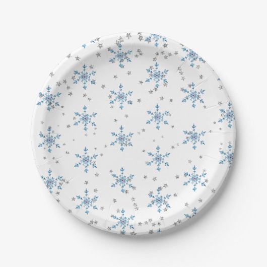 Assiettes En Carton Hiver Onederland Snowflake (Devant)