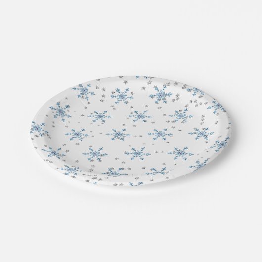 Assiettes En Carton Hiver Onederland Snowflake (Angle)