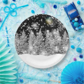 Assiettes En Carton Hiver Solstice neige (Fête)