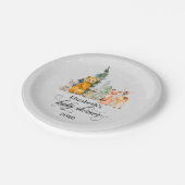 Assiettes En Carton Hiver Vacances Animaux des bois (Angle)