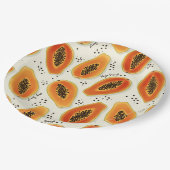 Assiettes En Carton Hiya Papaya Motif (Angle)