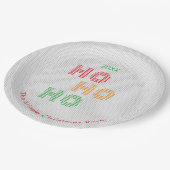 Assiettes En Carton Ho Ho Ho Christmas Sweer Typographie (Angle)