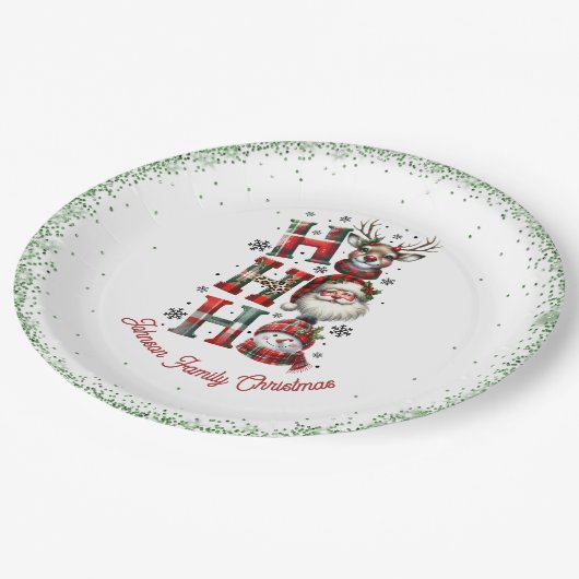 Assiettes En Carton Ho Ho Ho Cute Papier de Noël Napkin (Angle)