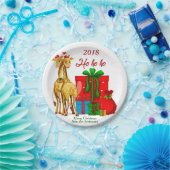 Assiettes En Carton Ho Ho Ho Giraffes de Noël (Fête)