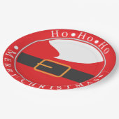 Assiettes En Carton Ho Ho Ho Joyeux Noël (Angle)