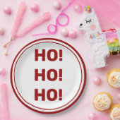 Assiettes En Carton Ho Ho HO ! Noël blanc (Fête)