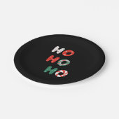 Assiettes En Carton Ho Ho Ho Plaques de papier de Noël (Angle)