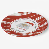 Assiettes En Carton HO HO HO Santa Claus Red Lines Joyeux Noël (Angle)