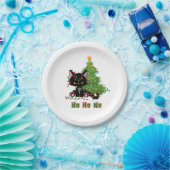 Assiettes En Carton HO NO Christmas Cat (Fête)