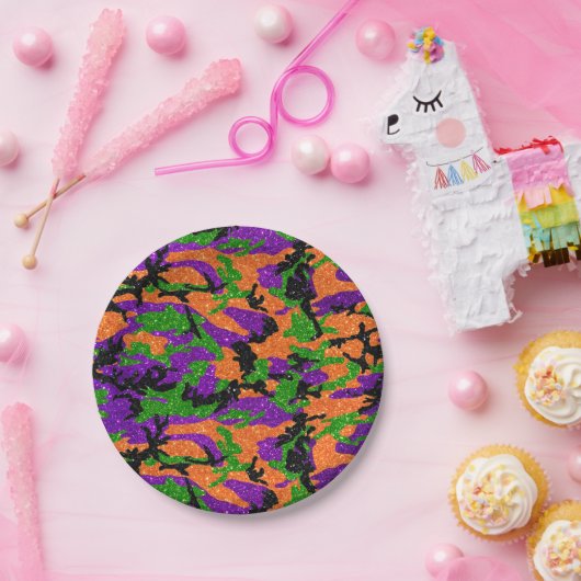 Assiettes En Carton HOC Monster Parties scintillant Halloween Edition  (Fête)