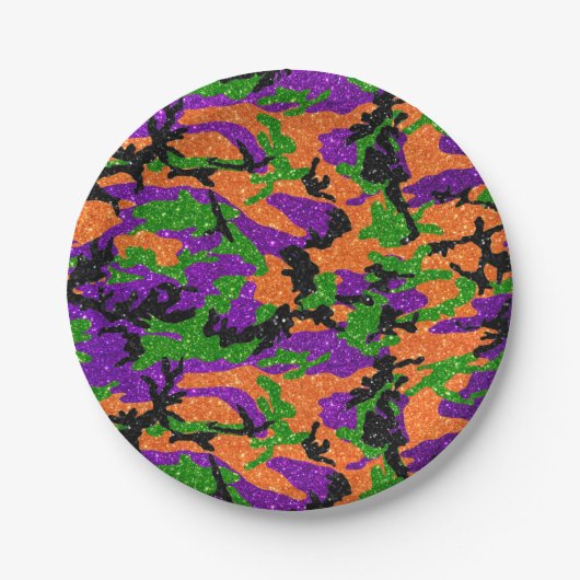 Assiettes En Carton HOC Monster Parties scintillant Halloween Edition  (Devant)