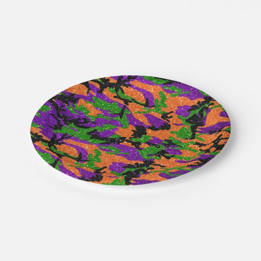 Assiettes En Carton HOC Monster Parties scintillant Halloween Edition  (Angle)