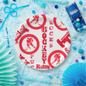 Assiettes En Carton Hockey (Fête)