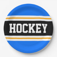 HOCKEY Bright Bleu Noir Jaune Rayures de course