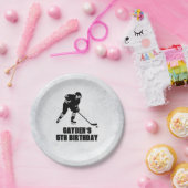 Assiettes En Carton Hockey noir et blanc anniversaire (Fête)