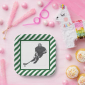 Assiettes En Carton Hockey Party Green (Fête)