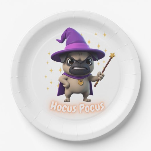 Assiettes En Carton Hocus Pocus Cute Halloween Plaque de papier Carlin (Devant)