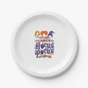 Assiettes En Carton Hocus Pocus Halloween Sorcières Chaudron Balai Cha