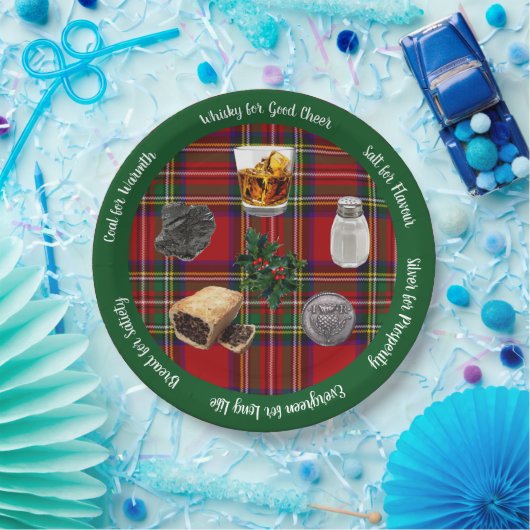 Assiettes En Carton Hogmanay Premiers cadeaux de pied Clan Stewart Tar (Fête)