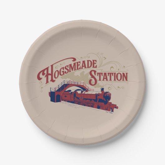 Assiettes En Carton HOGSMEADE Station Vintage Graphisme (Devant)