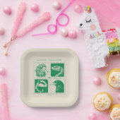 Assiettes En Carton HOGWARTS™ Grille d'animaux de maison (Fête)