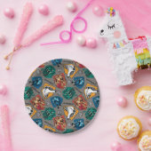 Assiettes En Carton HOGWARTS™ Houses Crosshatched Pattern (Fête)