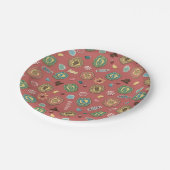 Assiettes En Carton HOGWARTS™ Maisons Motif de biscuits de vacances (Angle)