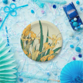 Assiettes En Carton Hokusai grasshopper et iris Japon (Fête)