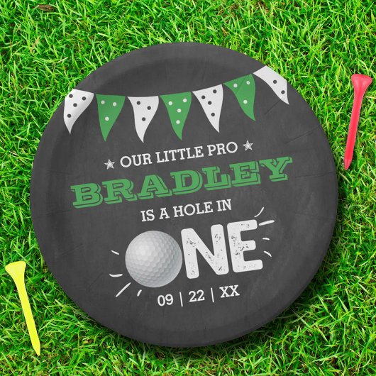 Assiettes En Carton Hole In One Boys Golf 1er Anniversaire Par tee