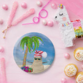 Assiettes En Carton Holiday Beach Sand Man avec palmier (Fête)