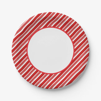 Assiettes En Carton Holiday Candy Cane Paper Plates