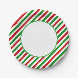Assiettes En Carton Holiday Candy Cane Paper Plates