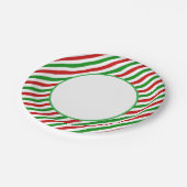 Assiettes En Carton Holiday Candy Cane Paper Plates (Angle)
