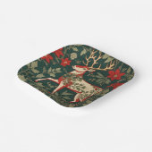 Assiettes En Carton Holiday Cheer Reindeer William Morris Inspired (Angulaire)