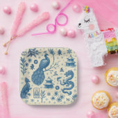 Assiettes En Carton Holiday Winter Scene Mahjong Plates (Fête)