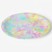 Assiettes En Carton holiES - Splashes pastel motif transparent 1 (Angle)