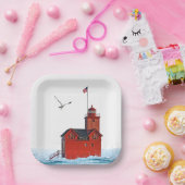 Assiettes En Carton Holland Michigan Big Red Lighthouse (Fête)